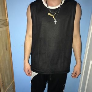 Mens puma two peice set white & black